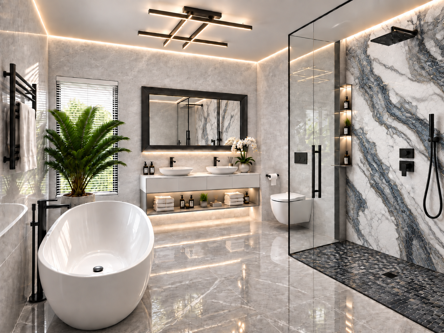 Bathrooms, elevated