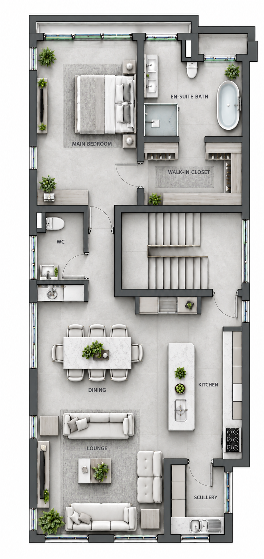 The first-floor plan